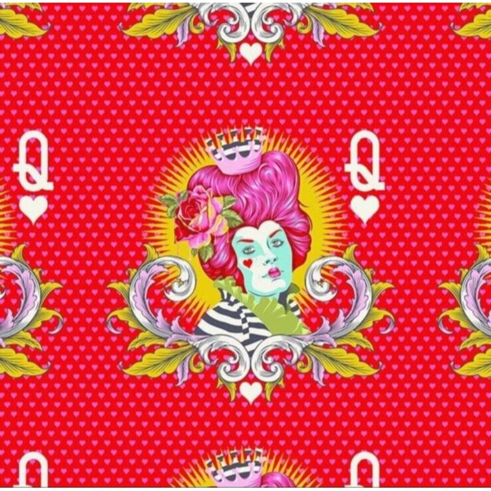 Tula Pink  Curiouser & Curiouser THE RED QUEEN  1 yard